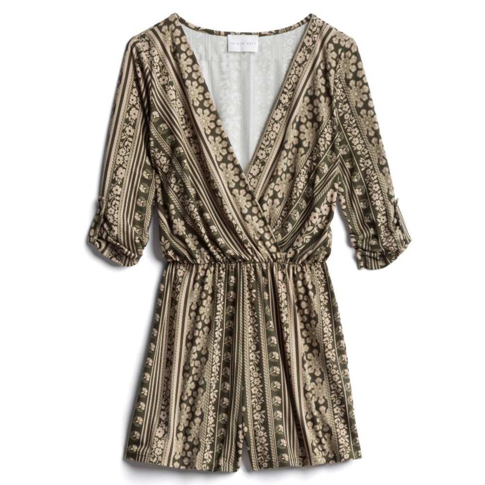 Cream & Olive Romper